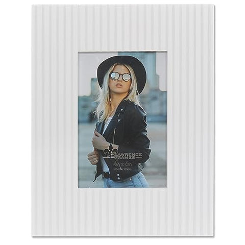 White 4x6 Solid Wood Slat Frame 788146