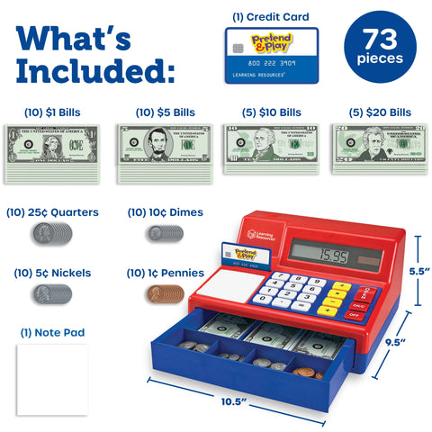 Pretend & Play Calculator Cash Register LER 2629