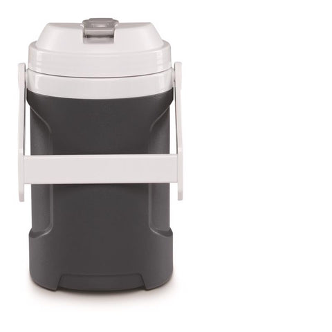 Igloo Latitude half gallon water cooler in charcoal color with handle down