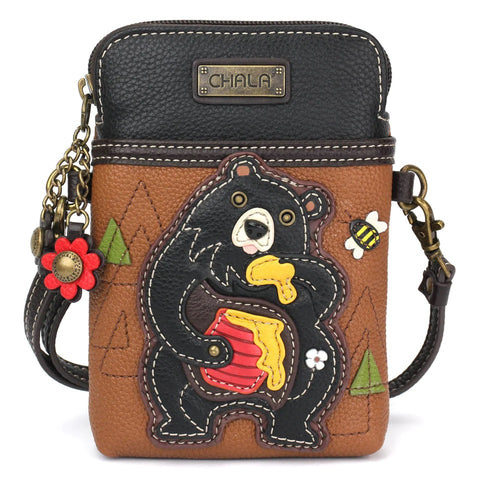 Black Bear Cellphone Crossbody Bag