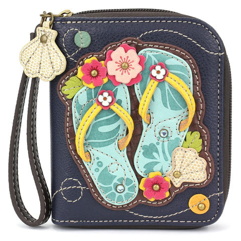 Flip Flop Zip-Around Wallet