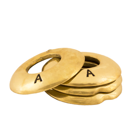 4 brass quoits.