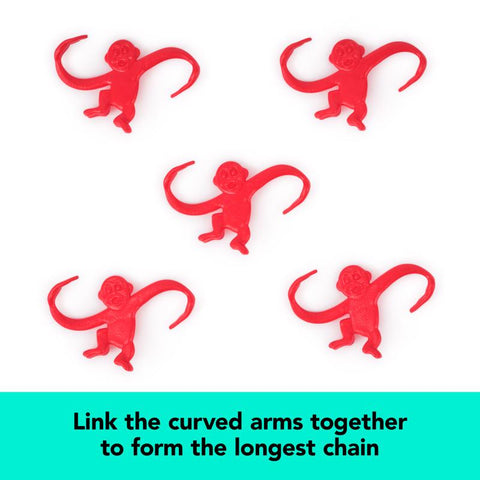 5 red monkeys from the Spin Master Barrel of Monkeys Game