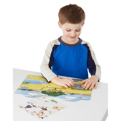 child using safari stickers