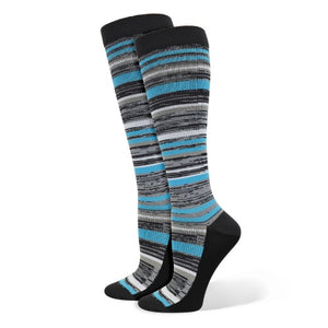 Women's Blue Marled Fashion Compression Sock 92026