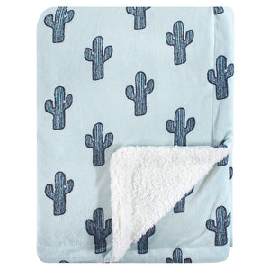 Cactus Mink & Sherpa Plush Baby Blanket 95048