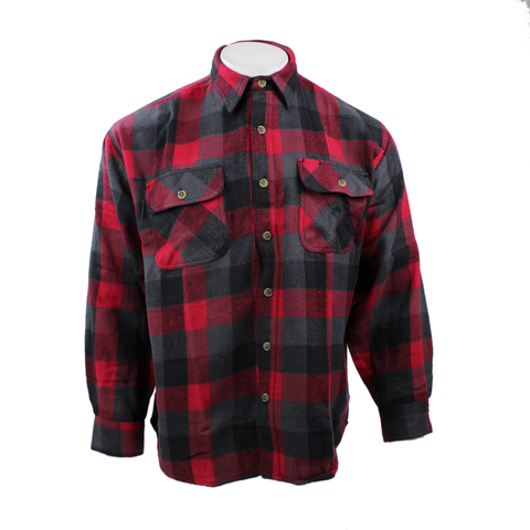 Good Traditions men's Juneau brawny flannel shirt in red buffalo plaid