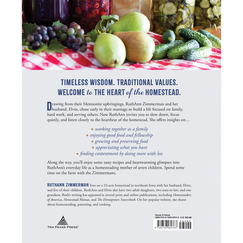 Back cover of The Heart of the Homestead by RuthAnn Zimmerman