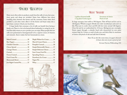 Dairy Recipes from Wanda Brunstetter's Amish Friends Farm-to-Table Cookbook
