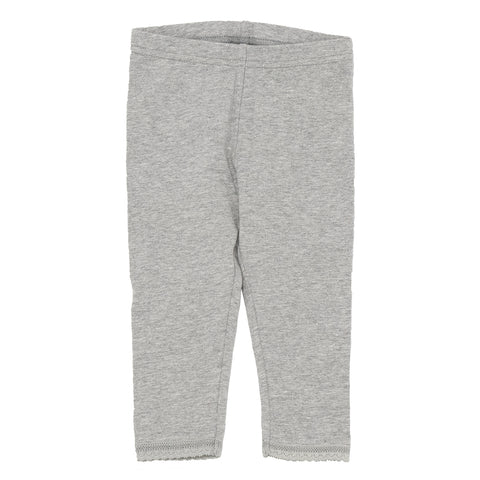 Gray Girls' Lace Edge Leggings A1230