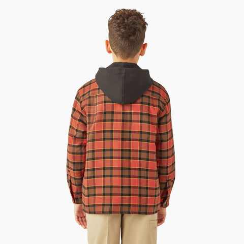Red Boys' Flannel Shirt Jacket A85WV