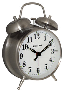 Westclox Twin Bell Silver Alarm Clock