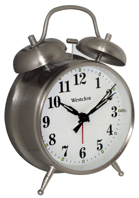 Westclox Twin Bell Silver Alarm Clock