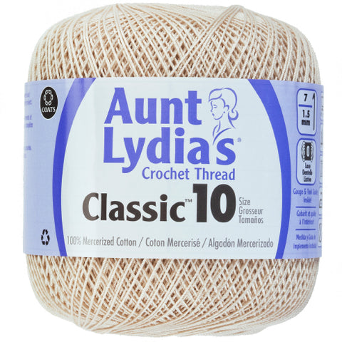 Natural color crochet thread.