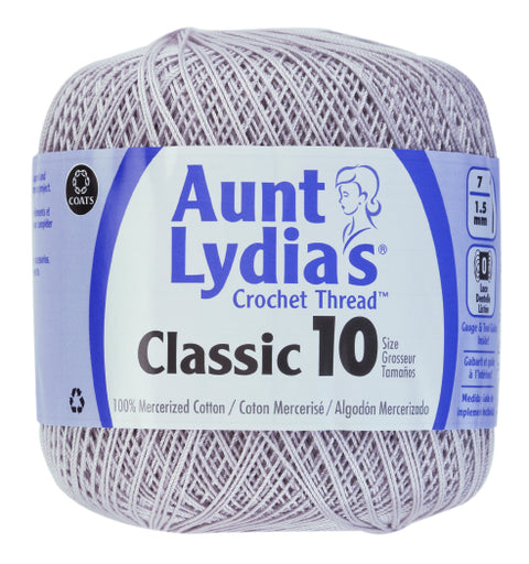 Silver Aunt Lydia's crochet thread.