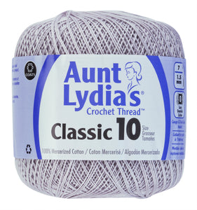 Silver Aunt Lydia's crochet thread.