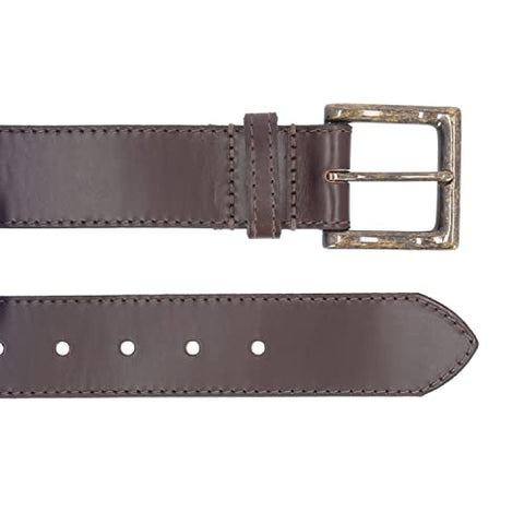 Brown Belt Buckle and End of Belt