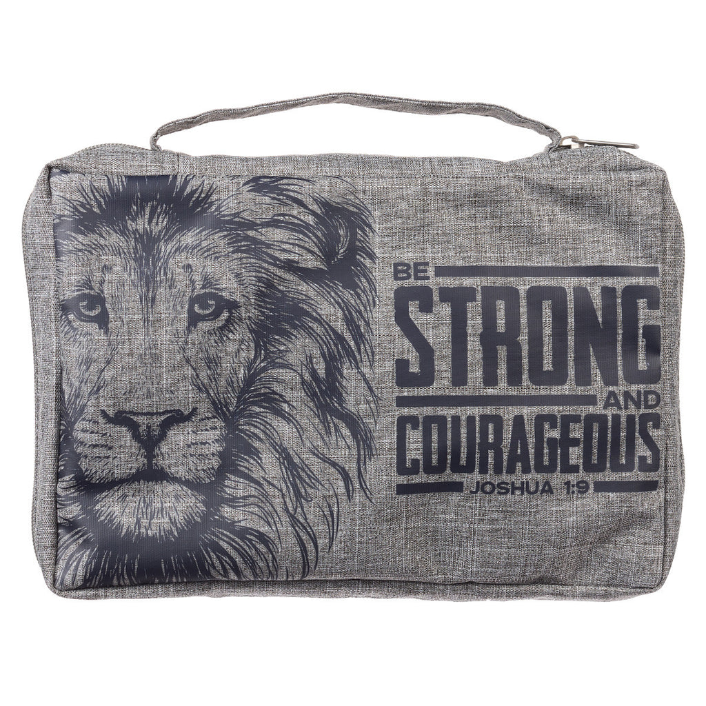 Christian Pencil Pouch Personalized Christian Accessory Pouch w T-bottom  Lion of Judah art school accessory bag Faith based pencil pouch