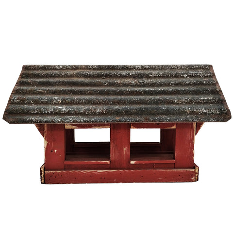 Side View of Covered Bridge Bird Feeder