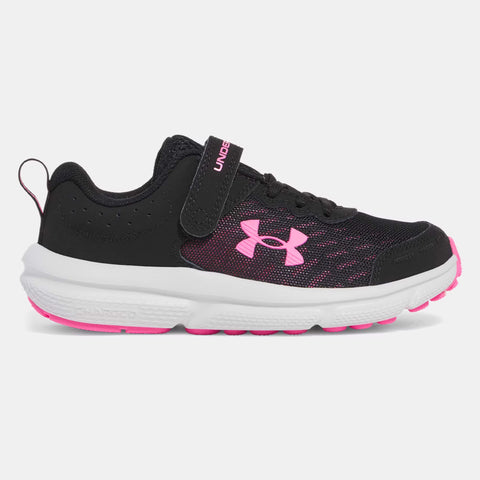 Black Pink Girls' UA Assert 10 Running Shoes 3026190