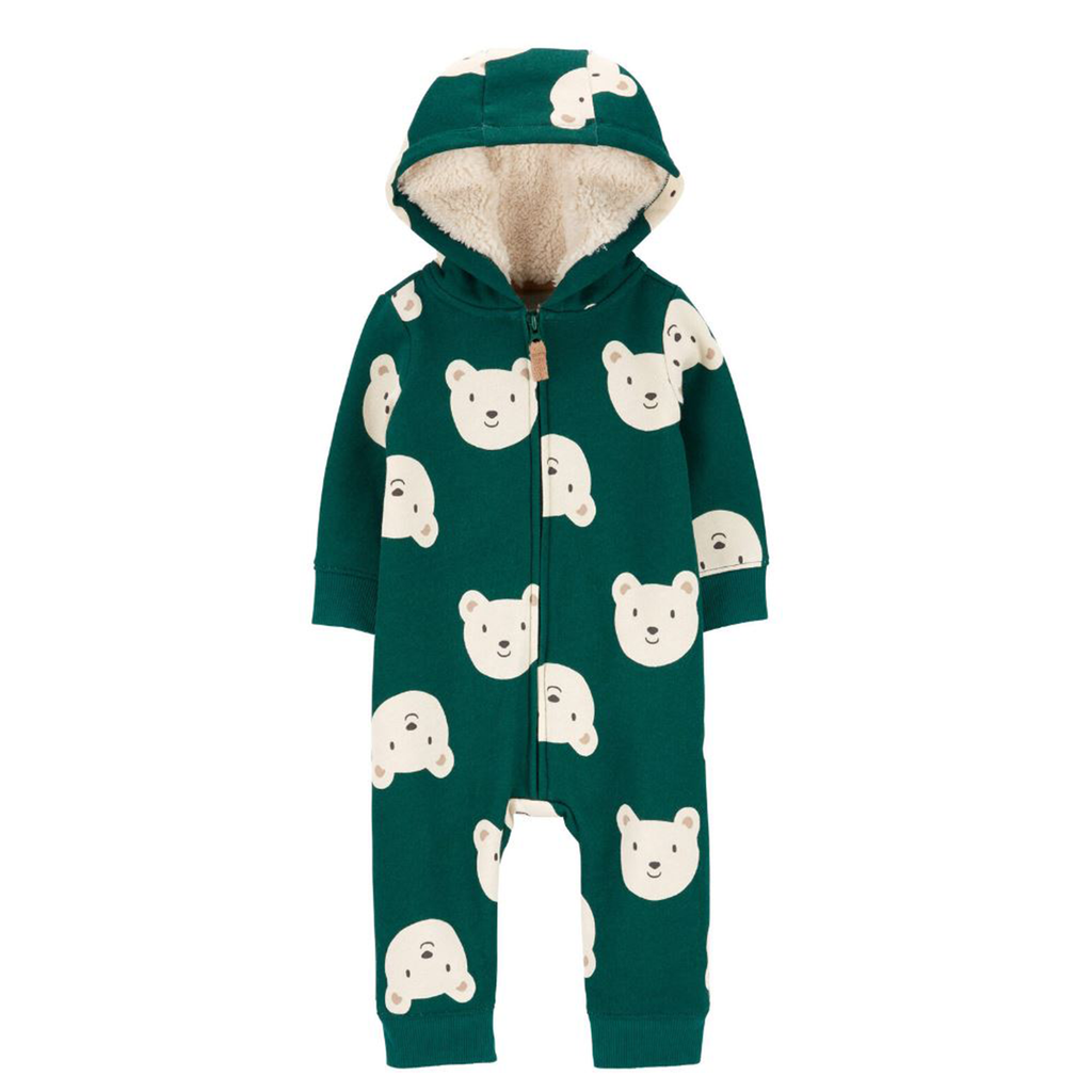 1 + In The Family, charcoal hooded fleece jumpsuit, 6 store months