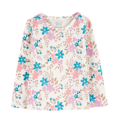Baby Girls' 2-Piece Floral Tee and Flutter Jumper Set 1R971310 B