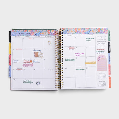 Beautiful and Abundant Grace 2024-2025 18-Month Agenda Planner U1748 calendar