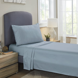 Mid Blue Sheet Set with Single Pillowcase
