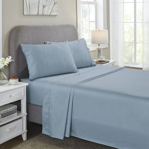 Mid Blue Sheet Set with Two Pillowcases