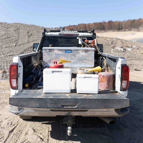Bevanda White Verge Lunch Boxes on back of truck