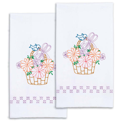 Bird on a Basket 17 x 28 in. Decorative Hand Towels 320-798