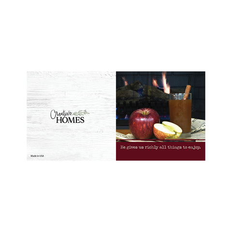 Inspirational Cards Birthday Blessings apple cider by the fire
