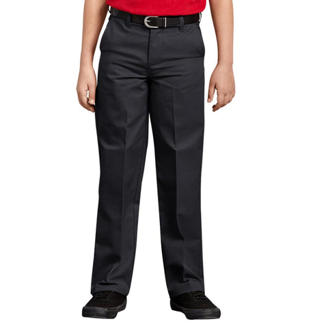 Black Boys' Flexwaist Flat Front Pant A875B