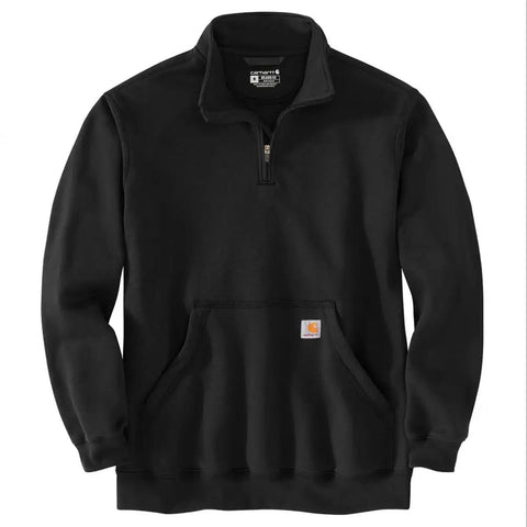 Black Men's Quarter-Zip Mock-Neck Sweatshirt 105294