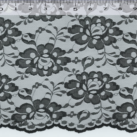 Black lace by the yard.