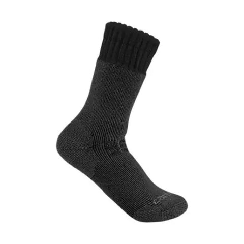 Black Men's Heavyweight Synthetic-Wool Blend Boot Sock SB6600M