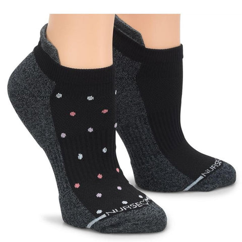 Black Women's Compression Ankle Socks 2-pair Pack