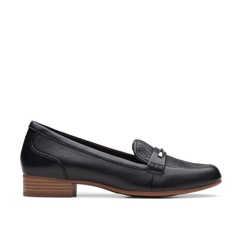 Black Women's Juliet Aster Leather Shoes 26177