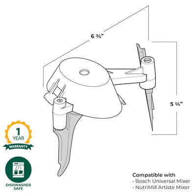 Bowl Scraper with Metal Whip Driver MUZ6BS2 illustration