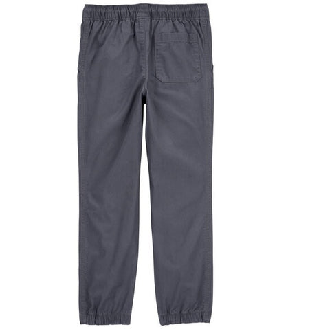 Boys' Grey Drawstring Joggers Back 3R061511-020