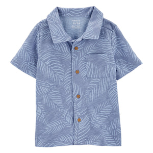 Boys' Short-Sleeve Palm Tree Button Down Shirt 2R025910