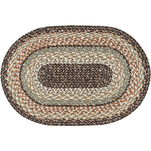 Capitol Earth Rugs Braided Oval Rug Sandstone colors
