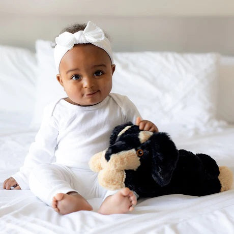 child with Warmies Dachshund