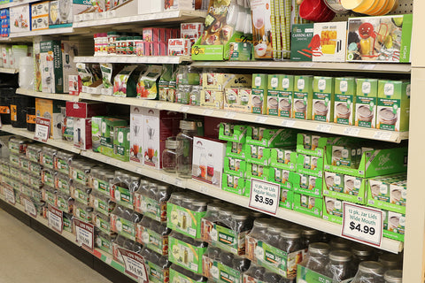 Canning supplies in aisle