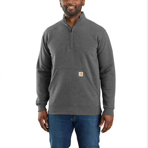 Carbon Heather Men's Quarter-Zip Mock-Neck Sweatshirt 105294