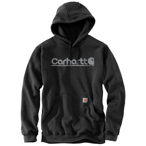 carbon heather, Men's Big and Tall Loose Fit Midweight Logo Graphic Sweatshirt 106793