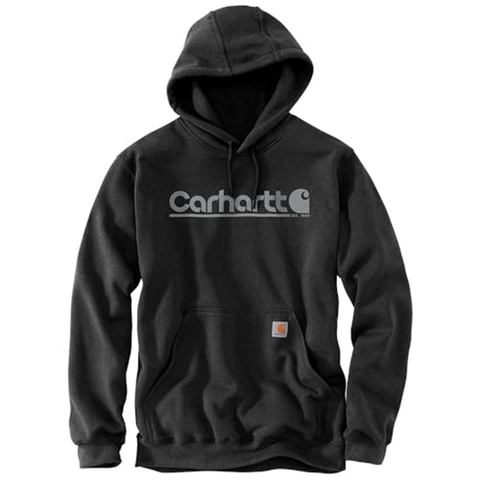 Carbon Heather Men's Loose Fit Midweight Logo Graphic Sweatshirt 106793
