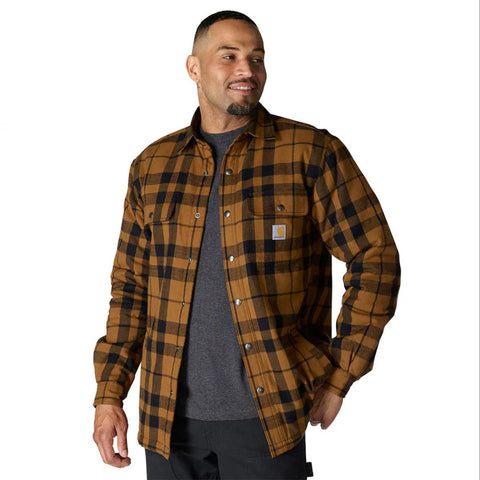 Men's Relaxed Fit Flannel Sherpa-Lined Shirt Jac 107017