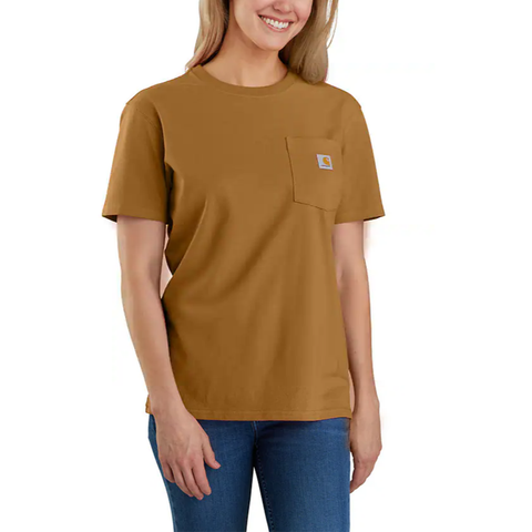 Carhartt Brown Women's Short-Sleeve Pocket T-Shirt 103067