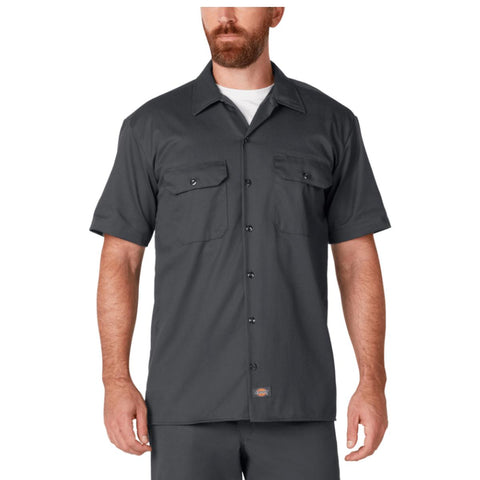 Charcoal Men's Short Sleeve Work Shirt D1574